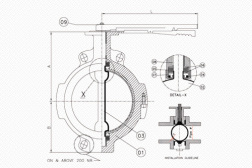 wafer_type_lined_butterfly_valve_line_diagram